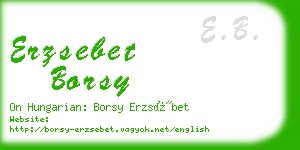 erzsebet borsy business card